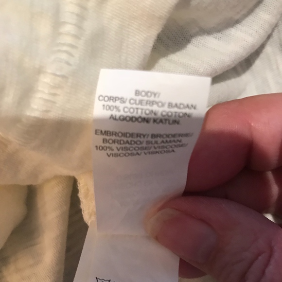 *Host Pick* NWT Lucky Brand Rose Embroidered Tee - Picture 5 of 7